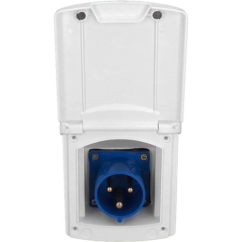 BOCAL RECEPTOR ENTRADA DE ENERGIA PARA TRAILER MODELO 32A COR AZUL E BRANCO