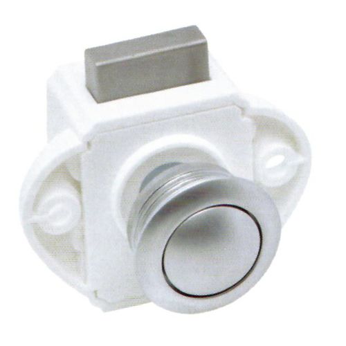 Fechadura Para Moveis Modelo Push Lock Grande Cor Prata Fosco