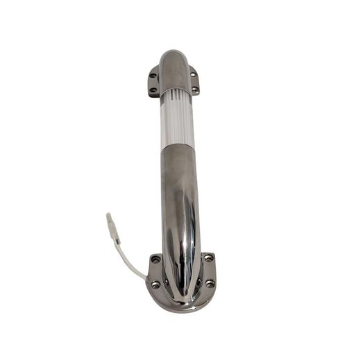 Corrimão de entrada para trailer ou motorhome 12V Cromado com Led Branca