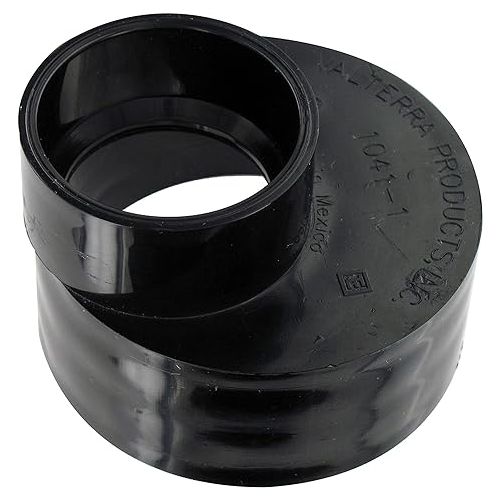 Acessorio para tubo sendo Redutor de tanque excêntrico para tudo de 3" x cubo de redutor de 1-1/2", preto Valterra T10
