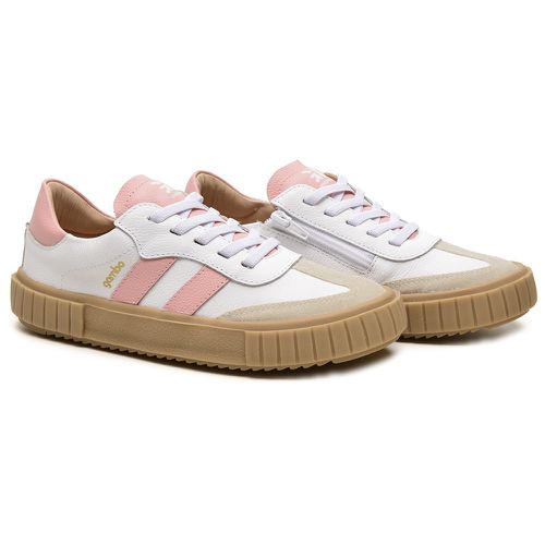 Tênis Infantil Branco e Rosa - T11426 - 4064 - GAMBO