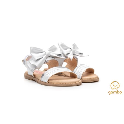 Sandália Infantil Feminina Branca Chloe - S21338 -... - GAMBO