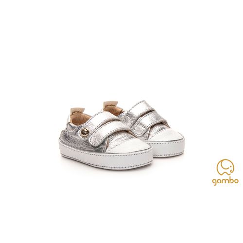 New Born Girl tênis - Vibes - Cristal Prata - NB10... - GAMBO