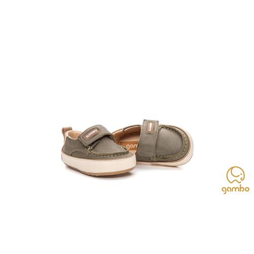 Mocassim Baby Benício - Happiness - Verde Musgo - ... - GAMBO