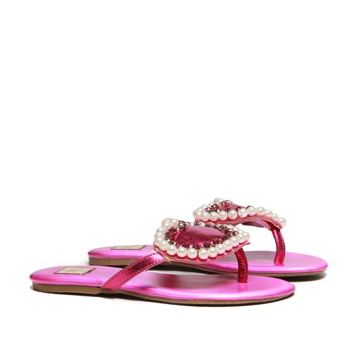 Flat Bordado Coração Rosa Infantil Gats Outlet - GATS