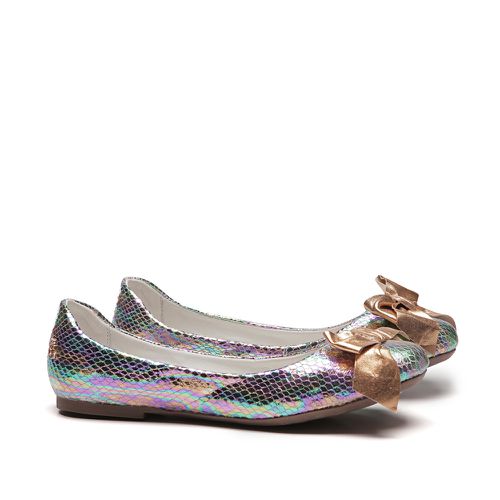 Sapatilha Laço Aquarela Pewter Infantil Gats - GATS