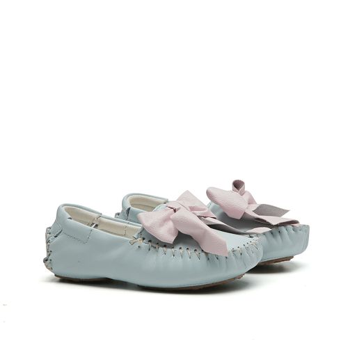 Mocassim Baby Feminino Laço Azul e Rosa Gats - GATS