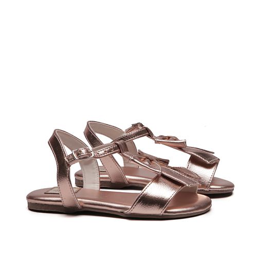 Sandália Laço Metalizado Cobre Infantil Gats - GATS