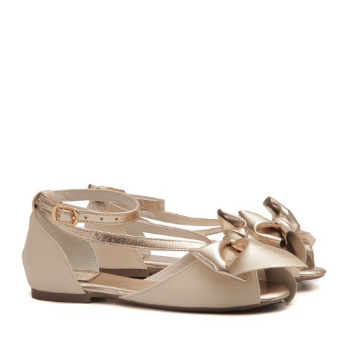 Peep Toe Veneto Ivory Laço Infantil Gats - GATS