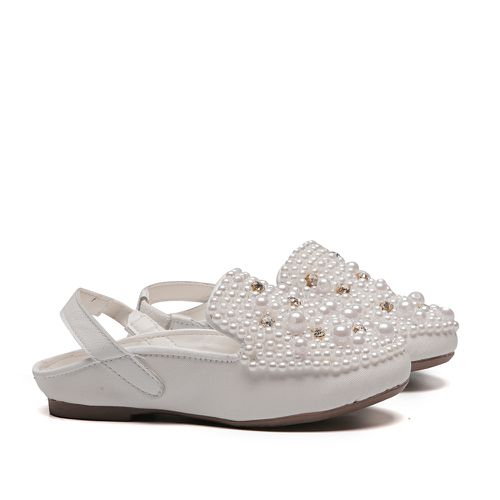 Mule Pérolas Diamantina Branco Infantil Gats - GATS