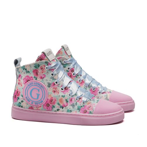 Tênis High Stary Gliter Floral Infantil Gats - GATS