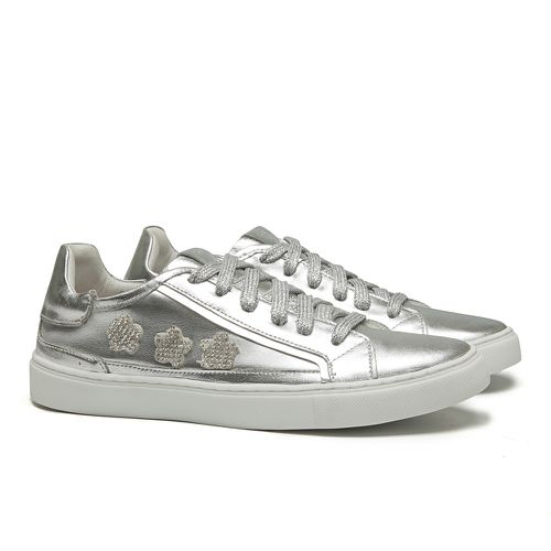 Tênis Style Cristal Prata Flor Infantil Gats - GATS