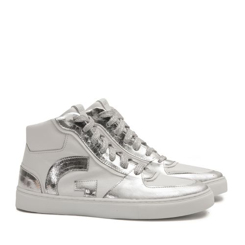 Tênis Cano Alto Baby Branco Prata Infantil Gats - GATS