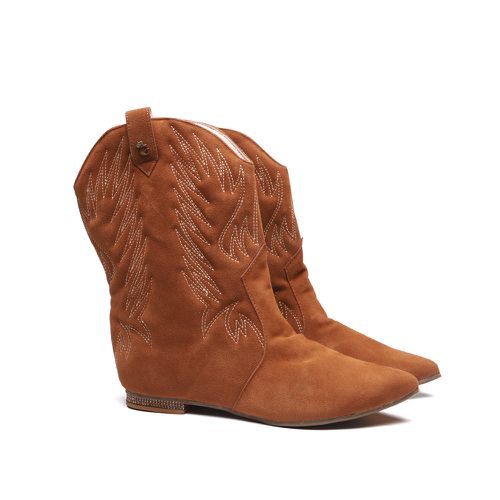Bota New Western Camurça Amendoa Infantil Gats - GATS
