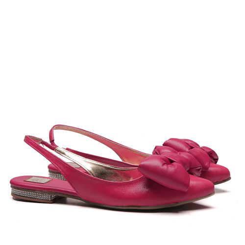 Sandália SlingBack Baby Cereja Laço Infantil Gats - GATS