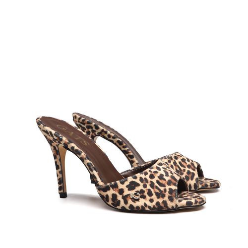 Sandália Antonella Salto Alto Veludo Leopardo Femi... - GATS
