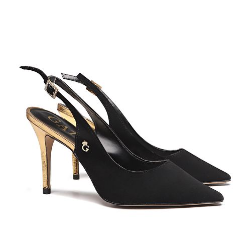 Sapato Mule Salto Alto Slingback Antonietta Nobuck... - GATS