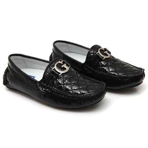 Mocassim Masculino Verniz Preto Infantil Gats - GATS