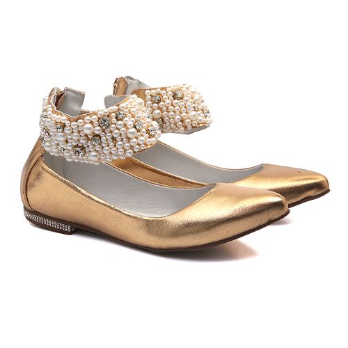 Sapato de Tornozeleiras Cristal Ouro - GATS