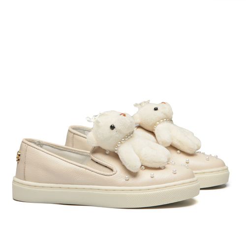 Tênis Slip On Couro Porcelana de Ursinho Infantil ... - GATS