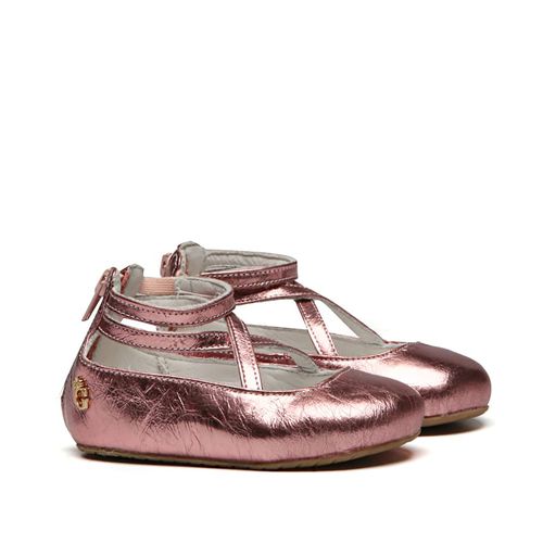 Sapato Tiras Bebê Rosa Metalizado Gats - GATS