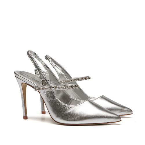 Sapato Slingback Salto Alto Valentina Prata - GATS