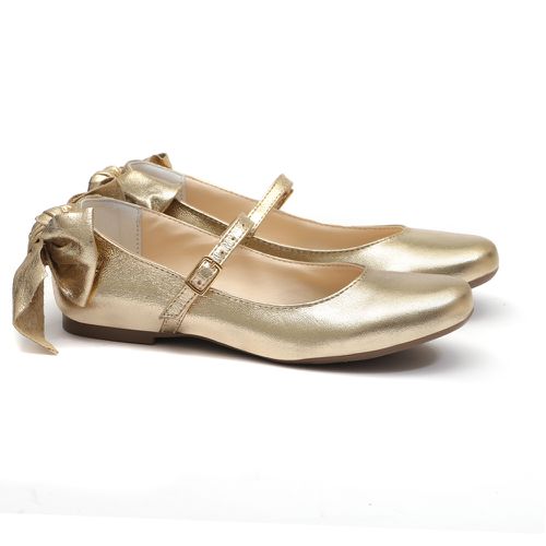 Sapato Dourado Metalizado Infantil Gats Outlet - GATS