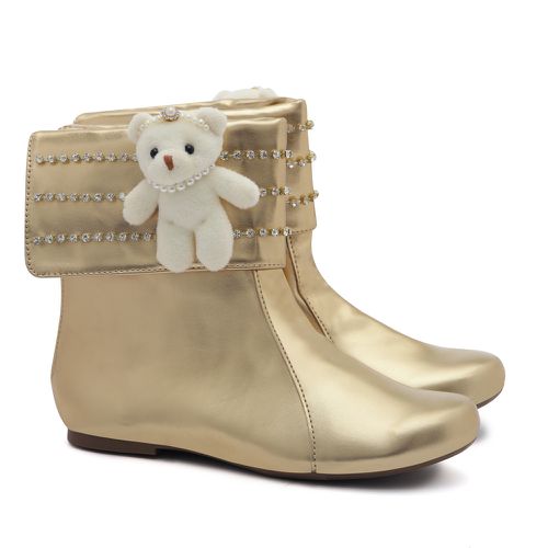 Bota Ursinho Dourada Infantil Gats - GATS