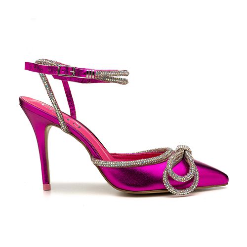 Sapato Mule Salto Alto Cristal Pink Antonietta Out... - GATS