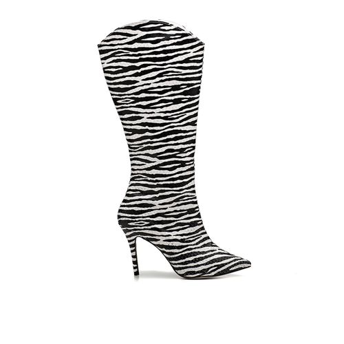 Bota Cano Longo Salto Alto Antonietta Zebra - GATS