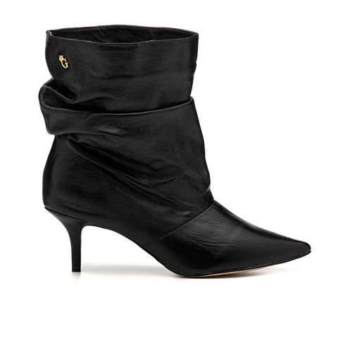 Bota Cano Baixo Celine Enrugada Preto Outlet - GATS