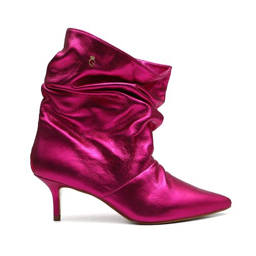 Bota Cano Baixo Celine Enrugada Pink - GATS