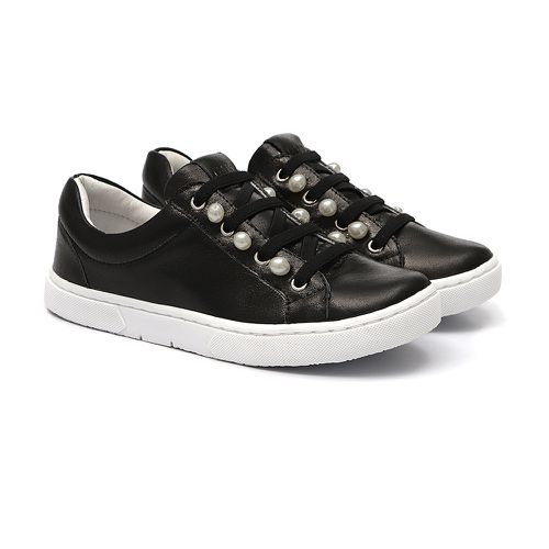 Tênis Sneaker Pérolas Preto Outlet - GATS