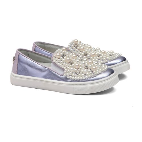 Tênis Slip On Pérolas Lilás Infantil Gats - GATS