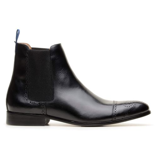 Bota Bergamo Chelsea Boot Brogue Preta - GIANNO