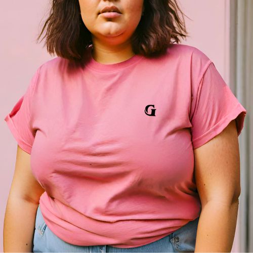 Camiseta T-shirt Feminina Estampada Gratidão Blusinha Camisa Moda Plus Size  - Rosa