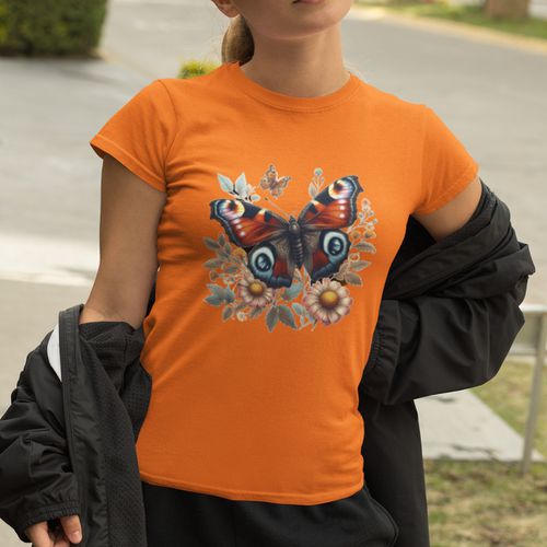 Camiseta Feminina Borboleta Florida 100%... - GuGi