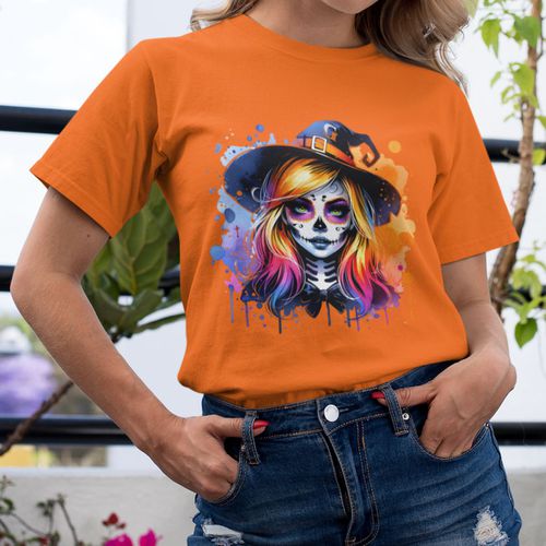 Camiseta Básica Feminina Bruxa Halloween... - GuGi