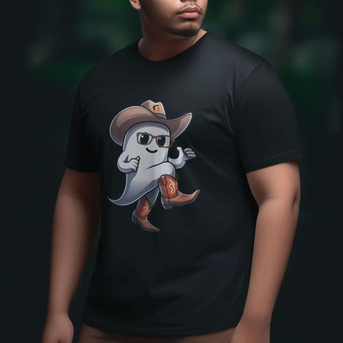 Camiseta Básica Masculina Fantasma Cowbo... - GuGi