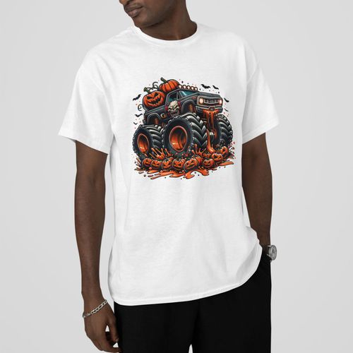 Camiseta Básica Masculina Halloween Mons... - GuGi