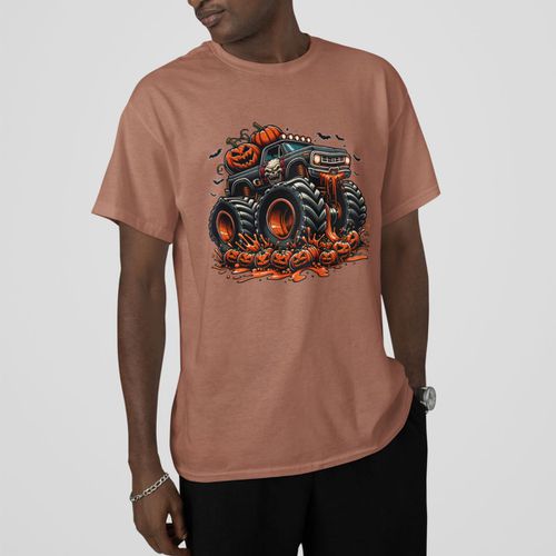 Camiseta Básica Masculina Halloween Mons... - GuGi