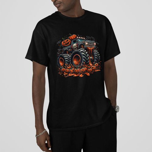 Camiseta Básica Masculina Halloween Mons... - GuGi