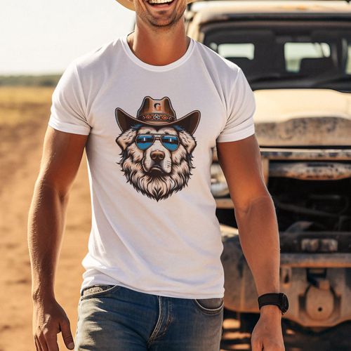 Camiseta Básica Masculina Cachorro Xerif... - GuGi