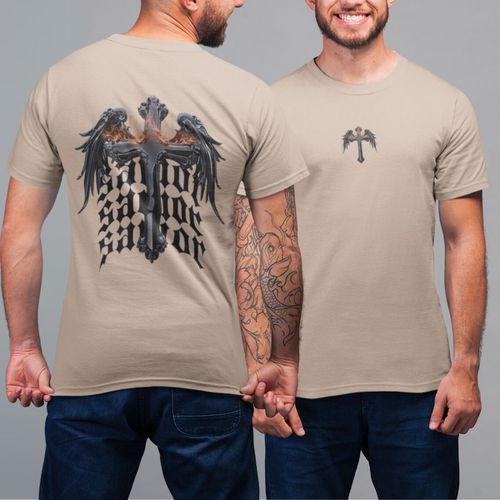 Camiseta Básica Masculina Crucifixo Cris... - GuGi