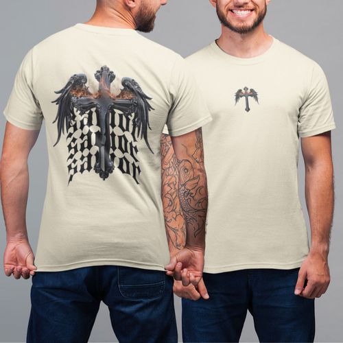 Camiseta Básica Masculina Crucifixo Cris... - GuGi