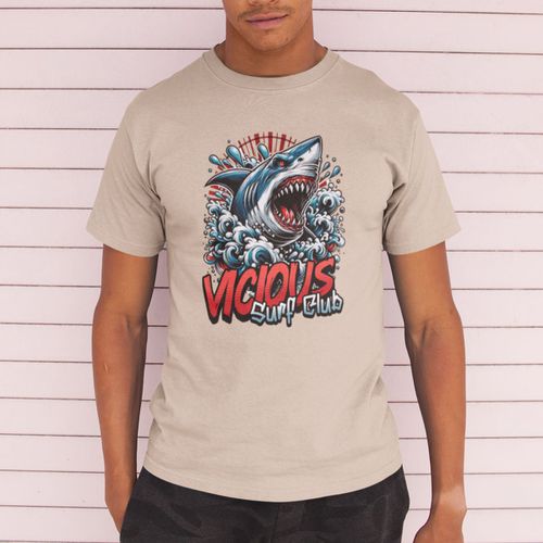 Camiseta Básica Masculina Surf Tubarão 1... - GuGi
