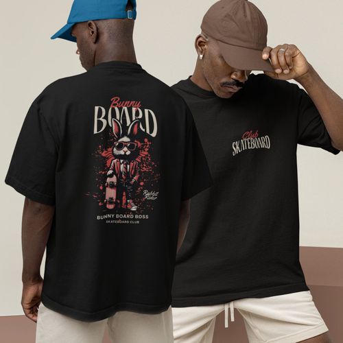 Camiseta Básica Masculina Bunny Board Sk... - GuGi