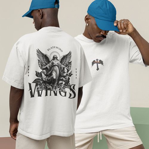Camiseta Masculina Anjo Bíblico Wings Co... - GuGi