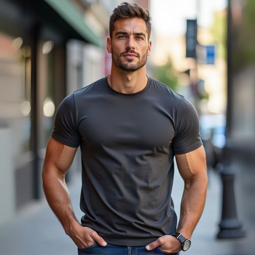 Camiseta Básica Masculina Lisa 100% algo... - GuGi