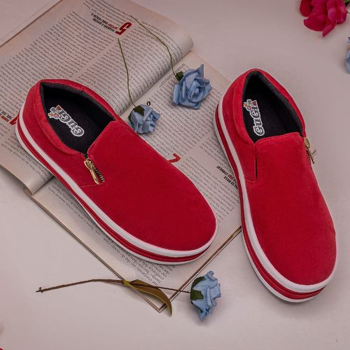 Slip On Feminino Vermelho Sola Alta Têni... - GuGi